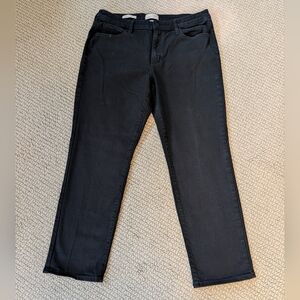 Universal Thread Jet Black High Rise Slim Straight Women's Jeans - 14